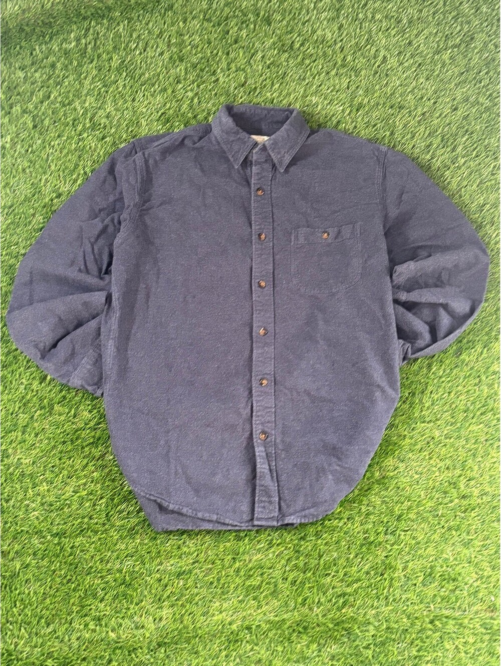 90s J.Crew 100% Cotton Navy Workshirt, Men's Medium